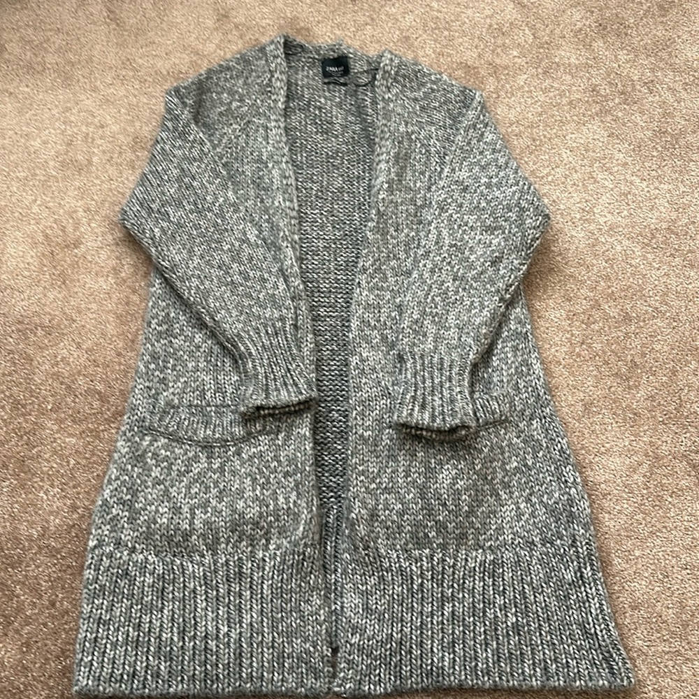 Zara Long Cardigan; Italian Yarn; Made in Spain